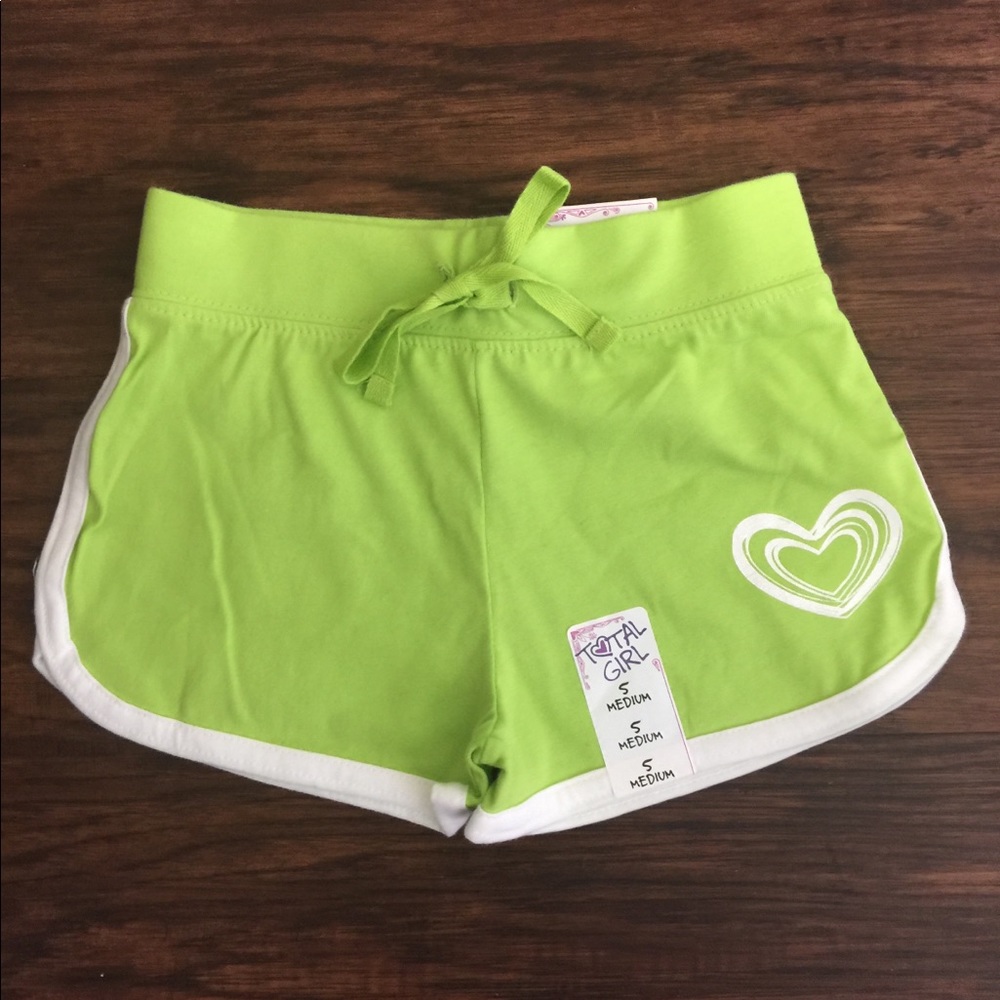 Total Girl Girls Athletic Shorts Lime Green 6